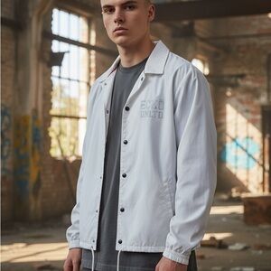 Ecko Unltd. White Jacket Button Up XL Lightweight